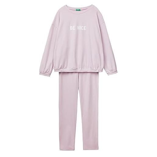 United Colors of Benetton pig(maglia+pant) 37yw3p02a set di pigiama, grigio chiaro 906, xs donna