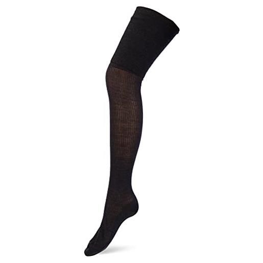 Falke no. 3 w ok lana seta sopra il ginocchio tinta unita 1 paio, parigine donna, nero (black 3009), 39-40