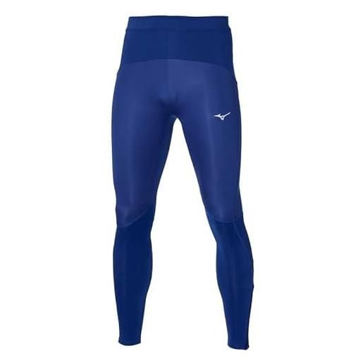Mizuno thermal charge bt tight leggings, blu (sodalite blue), l uomo