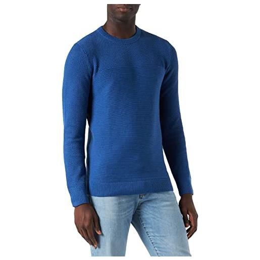 TOM TAILOR maglione basic con struttura, uomo, blu (hockey blue 19168), 3xl
