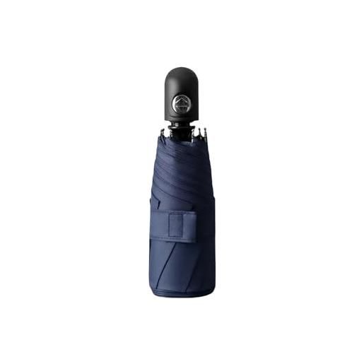 LLaviD ombrello ombrello tascabile completamente automatico mini mini ombrello da sole a cinque volte rivestito con rivestimento a cinque volte mini ombrello-navy blue
