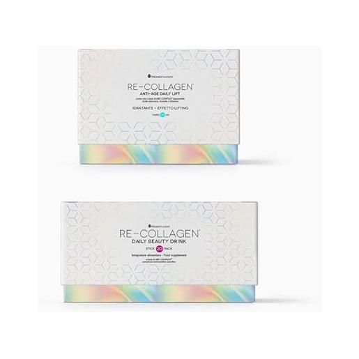 Generico promo pharma - linea re-collagen ([kit] daily beauty drink 20 stick + crema 50ml)