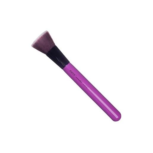 Neve Cosmetics pennello piatto a setole compatte per fondotinta liquido o in polvere | purple flat