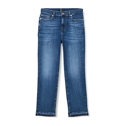 7 For All Mankind the straight crop jeans, light blue, 36 donna