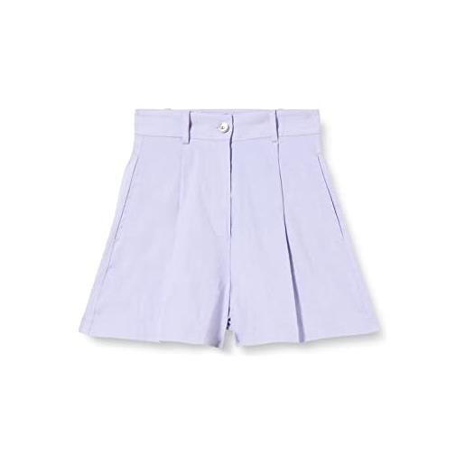 Pinko sorridente short lino stretch pantaloni, z15_bianco nembo, 40 donna