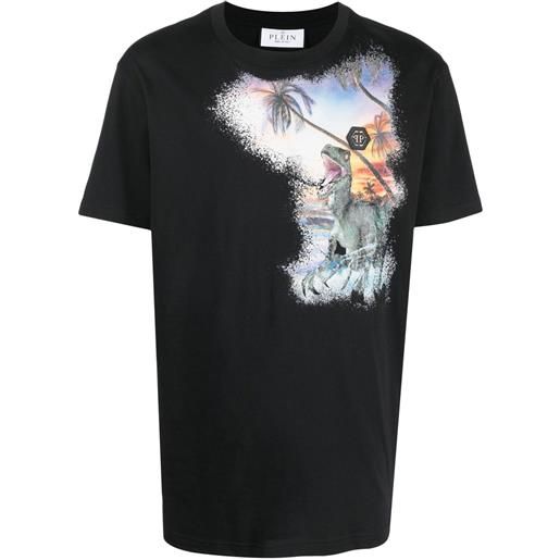 Philipp Plein t-shirt hawaii con stampa - nero