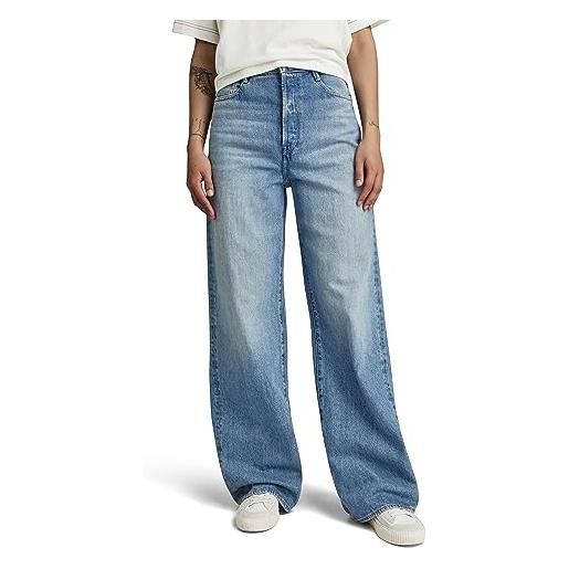 G-STAR RAW deck 2.0 high loose jeans donna , nero (pitch black d23591-b479-a810), 32w / 30l