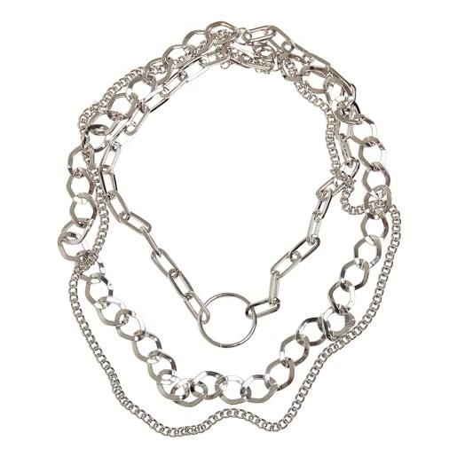 Urban Classics collana unisex con anello a strati color argento, taglia unica