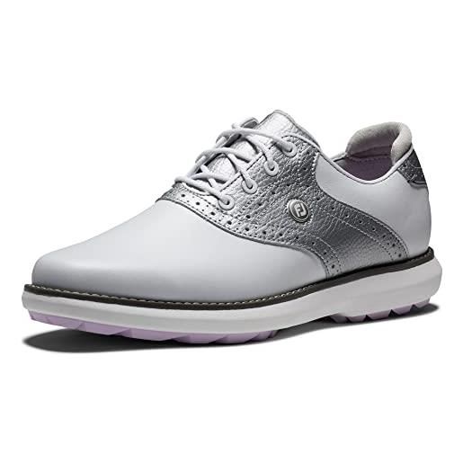 FootJoy tradizioni fj, scarpa da golf donna, bianco navy viola, 43 eu