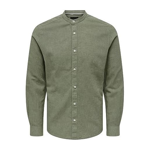 Only & Sons mao collar shirt Only & Sons onscaiden l