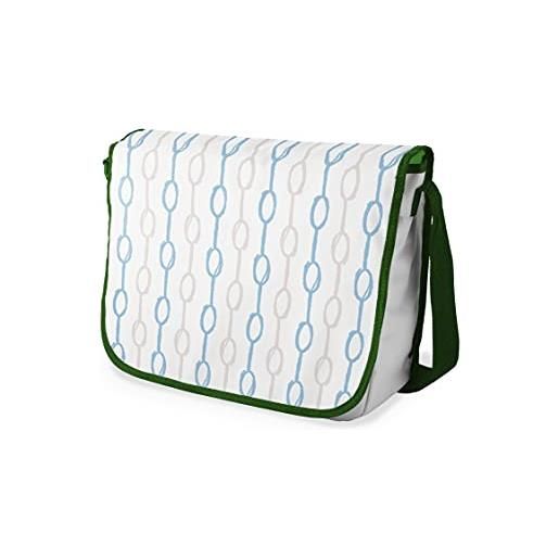 Bonamaison stampate digitalmente borse da scuola messenger con cinturino cachi per ragazze e ragazzi, borse a tracolla per studenti, di nuovo a scuola, dimensioni: 29x36 cm