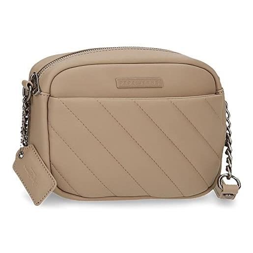 Pepe Jeans kylie borsa a tracolla beige 21x14x6 cm ecopelle, beige, tracolla