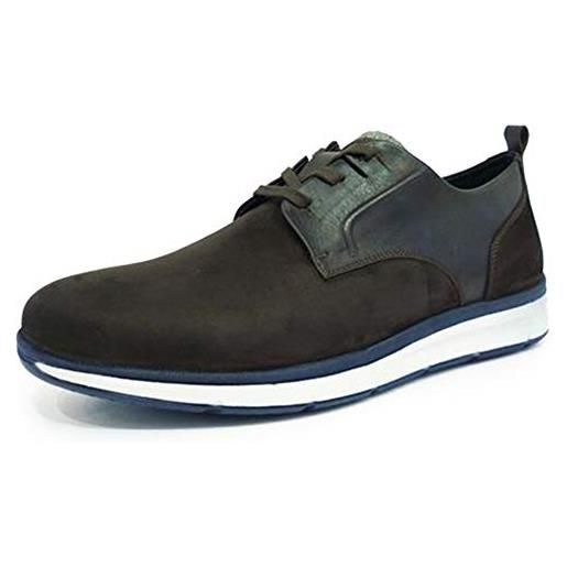 Marc Shoes paolo, scarpe da ginnastica basse uomo, marrone (cow comax-suede dark grey 00931), 43 eu