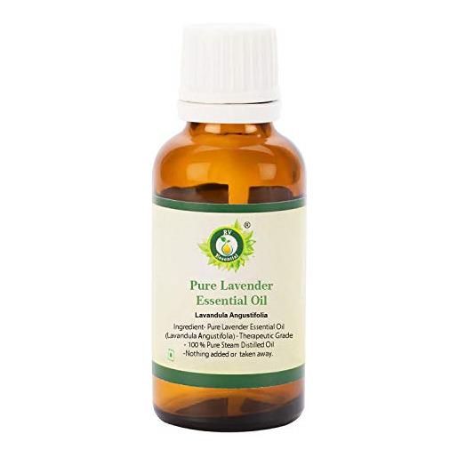 R V Essential puro lavanda essenziale olio 30ml (1.01oz)- lavandula angustifolia (100% pure and natural steam distilled) pure lavender essential oil