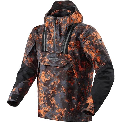 Revit blackwater 2 h2o hoodie jacket arancione, nero s uomo