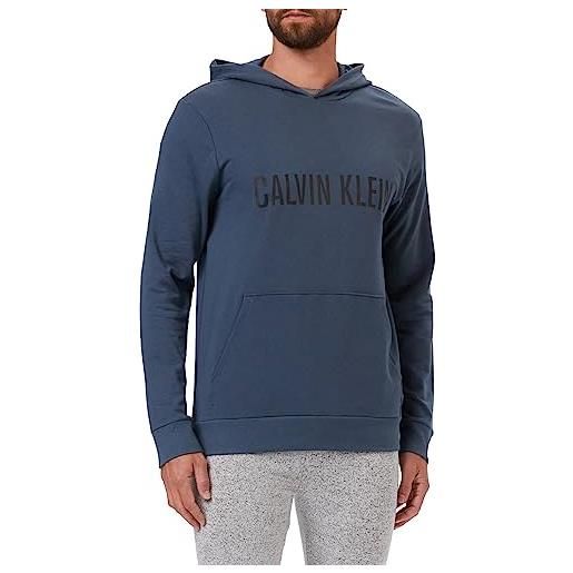 Calvin Klein Jeans calvin klein l/s hoodie 000nm1966e felpe pesanti, blu (hemisphere blue), l uomo
