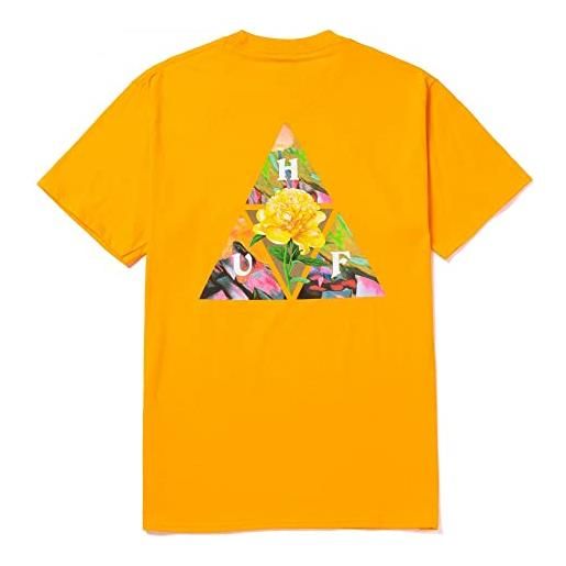 HUF maglietta da uomo con triplo triangolo new dawn, oro, m