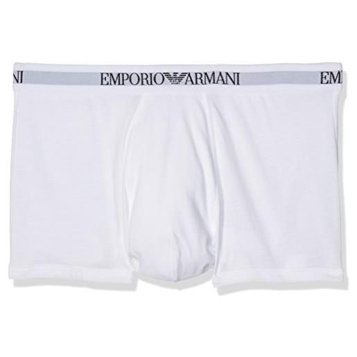Emporio Armani 2-pack boxer pure cotton, boxer, uomo, bianco (white/white), l