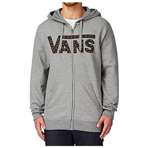 Vans - vans classic zip hoodie, felpa da uomo, grigio (grau (concrete heather/native go)), small