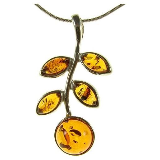 Ciondoli e Pendenti - Cozmos ciondolo pendente donna in ambra naturale baltica e argento 925 (senza catena)