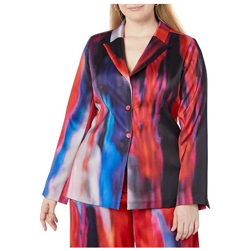 The Drop women's blazer aperto sul retro, regolabile, con stampa multicolore, by @itsjuliettefoxx, m