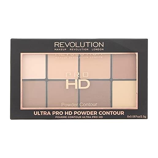 Makeup revolution ultra pro hd powder contour palette light medium, 20 g