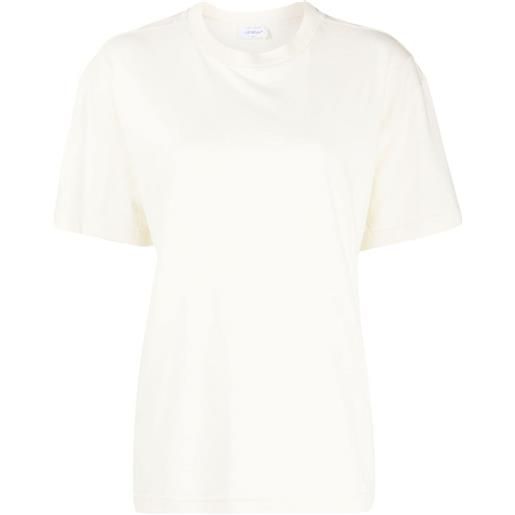 Off-White t-shirt con righe diagonali - giallo