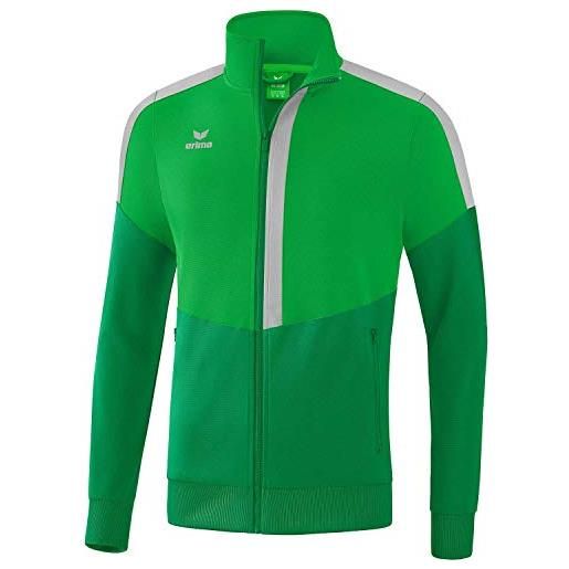 Erima squad worker giacca da allenamento, uomo, verde (fern green/smeraldo/silver grey), 3xl