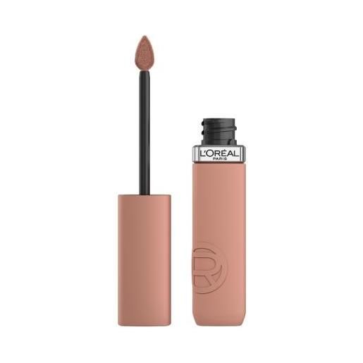 L'Oréal Paris infaillible matte resistance lipstick rossetto opaco a lunga durata con acido ialuronico 5 ml tonalità 105 breakfest in bed