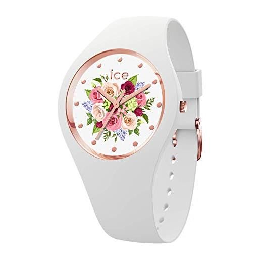 Ice-watch ice flower white bouquet orologio bianco da donna con cinturino in silicone, 017575 (small)
