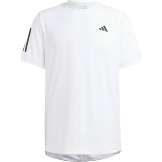 ADIDAS t-shirt club 3 stripes uomo white