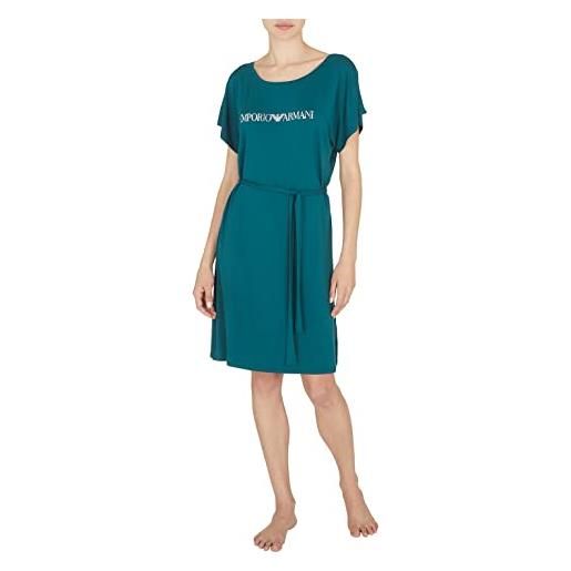 Emporio Armani pantaloncini elasticizzati da donna in viscosa short dress, verde tropicale, m