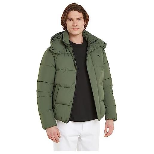 Calvin Klein Jeans giacca uomo essentials non down logo giacca invernale, verde (thyme), xxl