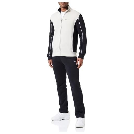 Champion legacy sweatsuits - powerblend fleece full zip, tuta sportiva uomo, nero, s