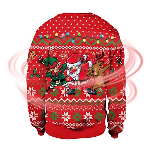 a-r maglione natalizio | unisex ugly christmas stampato - regalo invernale perfetto per amici, famiglie e molto altro ancora