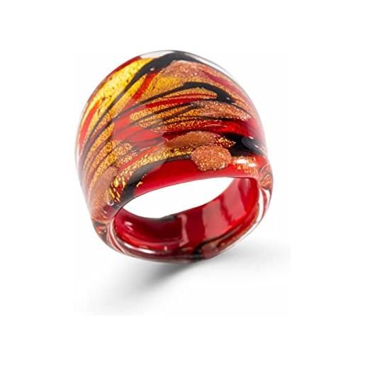Anellissimo anello fascia murano glass donna rubino - 18