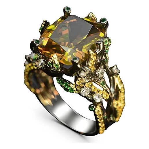 Amazon Collection anelli di alessandrite gioielleria raffinata per le donne cambia colore anello di fidanzamento con gemma anello in argento sterling con corona di pietra di pera