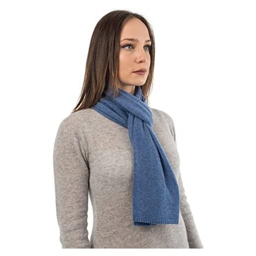 DALLE PIANE CASHMERE - sciarpa puro cashmere - made in italy - uomo/donna, colore: azzurro, taglia unica