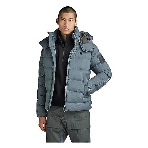 G-STAR RAW g-whistler padded hooded jacket, giacca uomo, verde scuro (dark olive d20100-d199-c744), m