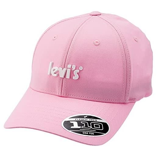 Levi's women's poster logo flex fit cap berretto, regular pink, taglia unica donna
