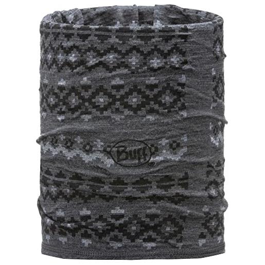 Buff tubolare leggero in lana merino multifunzione faizen grey unisex taglia unica