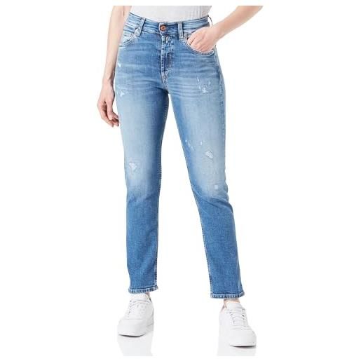 REPLAY jeans donna maijke straight fit elasticizzati, blu (medium blue 009), w30 x l30