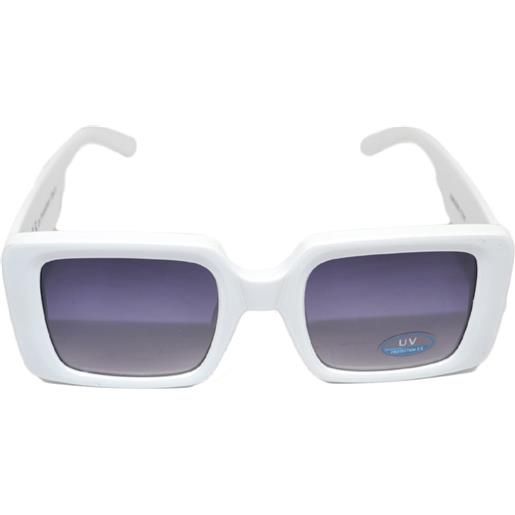 Malu Shoes occhiali da sole donna sunglasses quadrato irregolare bianco montatura leggera moda giovane