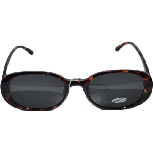 Malu Shoes occhiali da sole sunglasses maculato forma tonda con lente scura moda giovane