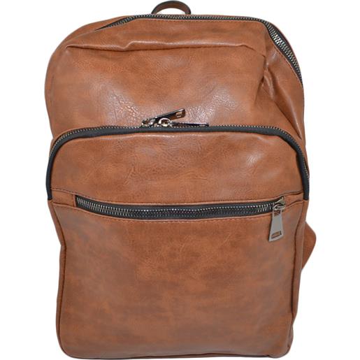 Malu Shoes zaino cuoio uomo borsa medio rettangolare 13 pollici laptop portatile pu pelle con zip backpack casual elegante
