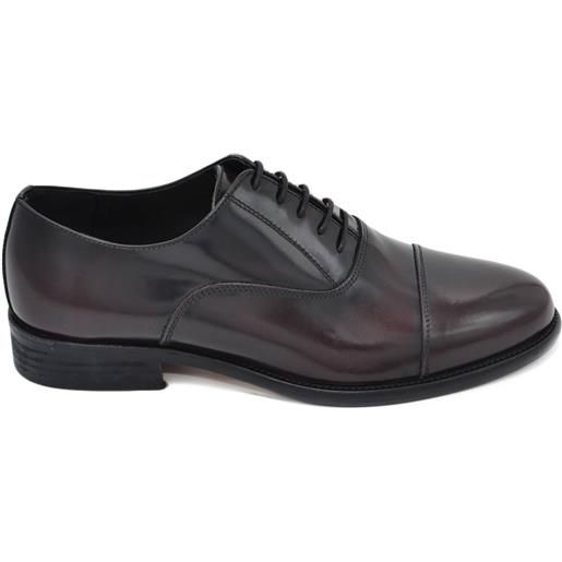 Malu Shoes scarpe uomo francesina inglese vera pelle lucida bordeaux made in italy fondo classico cerimonia genuine leather
