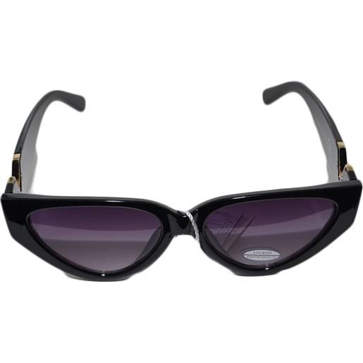 Malu Shoes occhiali da sole donna sunglasses anni 30 cateyes nero n osso lente calibrata oversize made in italy