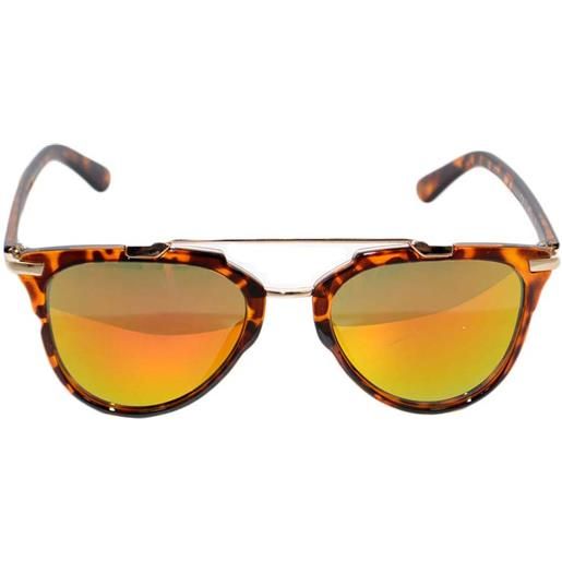 Malu Shoes occhiali da sole sunglasses uomo maculato modello ray a goccia con lente colorata moda giovane