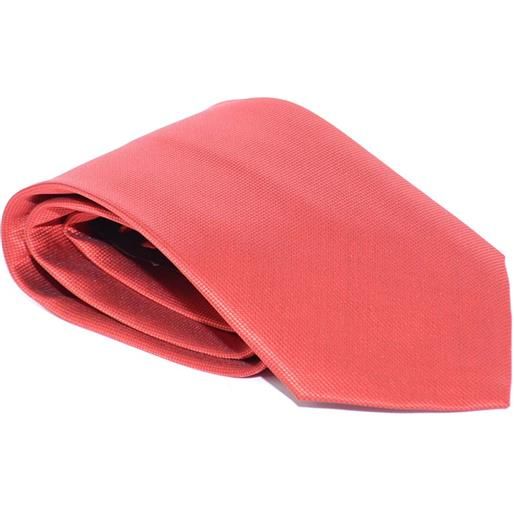 Malu Shoes cravatta uomo elegante in seta rossa tinta unita con filigrana stretta per cerimonie eventi