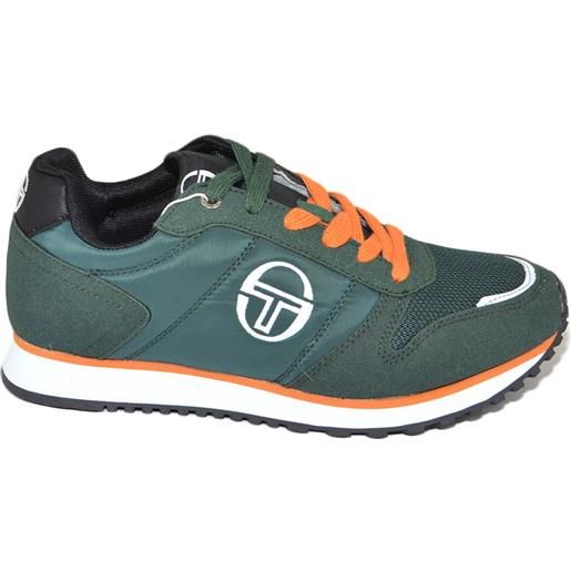 SERGIO TACCHINI loris college mx- sneakers basse sergio tacchini di colore verde casual con suola running bicolore